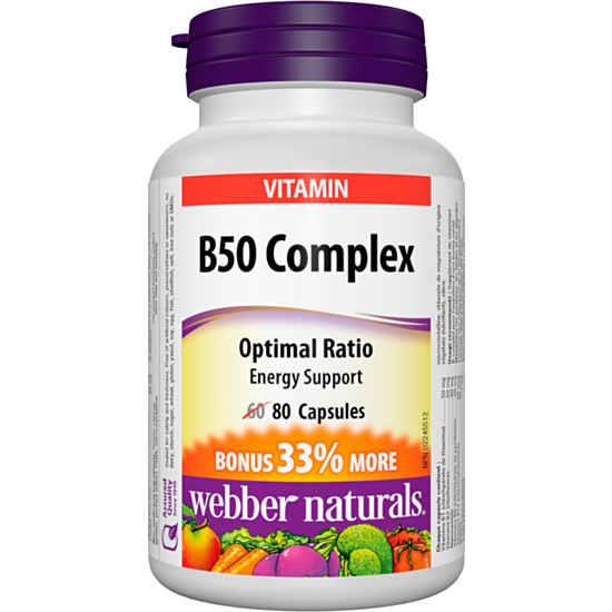Webber B50 Complex / ВИТАМИН Б-50 КОМПЛЕКС КАПС Х 80