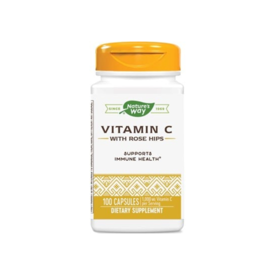 Nature’s Way- Nature’s Way Vitamin C with Rose Hips/ Витамин С 500 mg & Шипка х 100 капсули