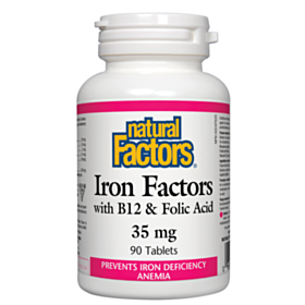 Natural Factors Iron Factors® /Желязо с витамин В12 и фолиева киселина таблетки x 90