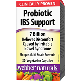 Webber Probiotic IBS Support 7 Billion / ПРОБИОТИК IBS 4 ЩАМА, 7 МЛРД. АКТИВНИ ПРОБИОТИЦИ КАПС. Х 30