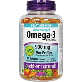 Webber Omega-3 Triple Strenght / ОМЕГА-3 КАПС. 900МГ Х 80