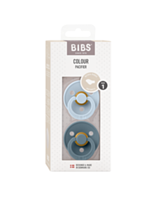 БИБС БИБЕРОНИ COLOUR, АНАТОМИЧНИ BABY BLUE/PETROL КАУЧУК 0-6M 2111418