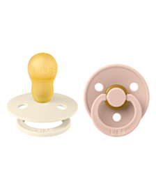 БИБС БИБЕРОНИ COLOUR, IVORY/BLUSH КАУЧУК 0-6М X 2 110256