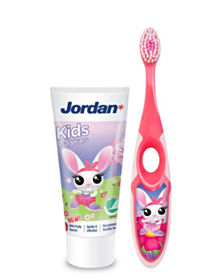 JORDAN КОМПЛЕКТ ЧЕТКА ЗА ЗЪБИ 3-5 + ПАСТА ЗА ЗЪБИ 0-5