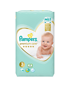 ПАМПЕРС ПРЕМИУМ КЕЪР ПЕЛЕНИ МИДИ VP 3 /6-10 кг/ Х 60 БР