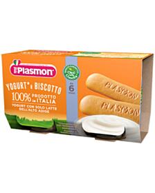 ПЛАЗМОН 1542 ПЮРЕ ЙОГУРТ С БИШКОТИ, 6М+ 2Х104ГР.