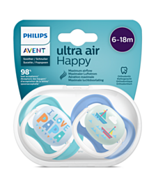 АВЕНТ ЗАЛЪГАЛКИ ОРТОДОНТИЧНИ ULTRA AIR 6-18M Х 2БР КОРАБЧЕ МОМЧЕ SCF080/03