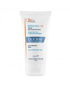 ДЮКРЕ КЕРАКНИЛ СЛЪНЦЕЗАЩИТЕН ФЛУИД СРЕЩУ НЕСЪВЪРШЕНСТВА SPF50+ 50МЛ  В