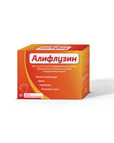 АЛИФЛУЗИН ПРИ ПРОСТУДА И ГРИП САШЕТА Х 10 НАТУРПРОДУКТ
