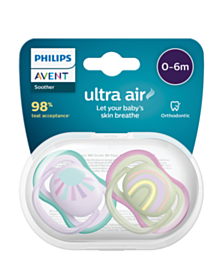 АВЕНТ ЗАЛЪГАЛКИ ОРТОДОНТИЧНИ ULTRA AIR 0-6M Х 2БР ДЪГА SCF085/59