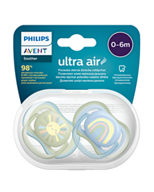 АВЕНТ ЗАЛЪГАЛКИ ОРТОДОНТИЧНИ ULTRA AIR 0-6M Х 2БР СЛЪНЦЕ SCF085/58