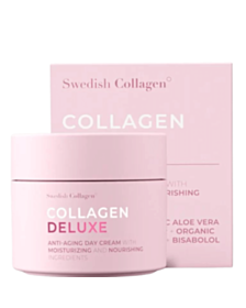 ДЕЛУКС ДНЕВЕН КРЕМ ПРОТИВ СТАРЕЕНЕ С РЕТИНОЛ И РИБЕН КОЛАГЕН 50МЛ SWEDISH COLLAGEN