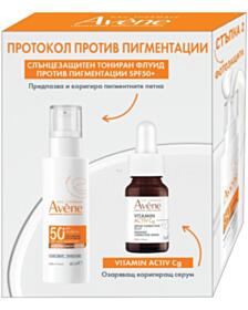 АВЕН СЛЪНЦЕ КОМПЛЕКТ ЕКСПЕРТ ТОНИРАН УЛТРА ФЛУИД ЗА ЛИЦЕ SPF50 40МЛ+СЕРУМ VACG 10МЛ