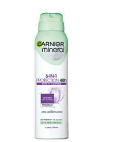 ГАРНИЕ ДЕЗОДОРАНТ СПРЕЙ ДАМСКИ MINERAL PROTECTION 6 FLORAL FRESH 150МЛ