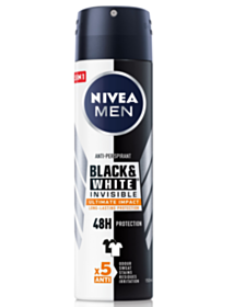 НИВЕА ДЕЗОДОРАНТ СПРЕЙ МЪЖКИ INVISIBLE ON BLACK&WHITE ULTIMATE IMPACT 150МЛ DEL Х