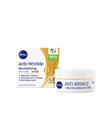 НИВЕА ANTI-WRINKLE+ ВЪЗСТАНОВЯВАЩ ДНЕВЕН КРЕМ ПРОТИВ БРЪЧКИ 55+ 50МЛ 81281