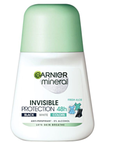 ГАРНИЕ ДЕЗОДОРАНТ РОЛ-ОН ДАМСКИ INVISIBLE  BLACK, WHITE & COLOR FRESH 50мл