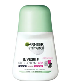 ГАРНИЕ ДЕЗОДОРАНТ РОЛ-ОН ДАМСКИ MINERAL INVISIBLE BLACK, WHITE & COLORS 50МЛ