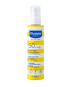 МУСТЕЛА СЛЪНЦЕЗАЩИТЕН СПРЕЙ ЗА БЕБЕТА И ДЕЦА SPF 50+ 200МЛ В