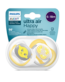 АВЕНТ ЗАЛЪГАЛКИ ОРТОДОНТИЧНИ ULTRA AIR 6-18М Х 2БР ЛИМОН SCF080/18