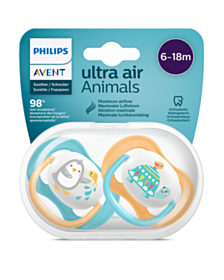 АВЕНТ ЗАЛЪГАЛКИ ОРТОДОНТИЧНИ ULTRA AIR 6-18М Х 2БР ЖИВОТНО МОМЧЕ SCF080/07