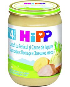 ХИП 6173 ПЮРЕ КАРТОФИ,КОПЪР И ЗАЕШКО МЕСО 190ГР
