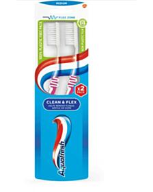 АКВАФРЕШ ЧЕТКА ЗА ЗЪБИ CLEAN&FLEX ДУО 2802053