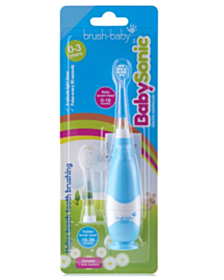 BRUSH BABY ЧЕТКА ЗА ЗЪБИ ЕЛЕКТРИЧЕСКА ЗА ДЕЦА СИНЯ /0-18/ SONIC B