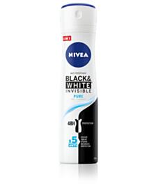 НИВЕА ДЕЗОДОРАНТ СПРЕЙ ДАМСКИ INVISIBLE ON BLACK&WHITE PURE 150МЛ 82230