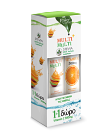 POWER OF NATURE МУЛТИВИТАМИНИ МУЛТИ СЪС СТЕВИЯ ЕФФ.ТАБЛ. X 24 + ВИТ.Ц 500МГ X 20 