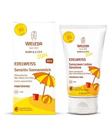 ВЕЛЕДА СЛЪНЦЕЗАЩИТЕН ЛОСИОН SPF30+ ЗА БЕБЕТА И ДЕЦА С ЕДЕЛВАЙС 150МЛ